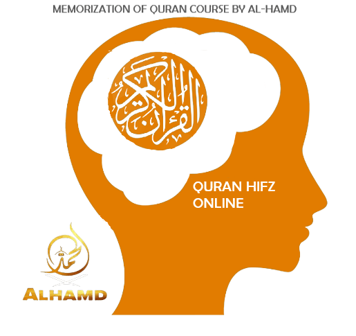 An Online Memorization of Quran Course representation, showing a Quran in the brain