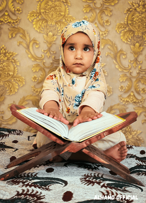 Cute Kid Learning Quran