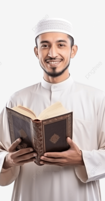 A person holding an open Quran while studying, with a thoughtful expression.Online Quran Classes In USA