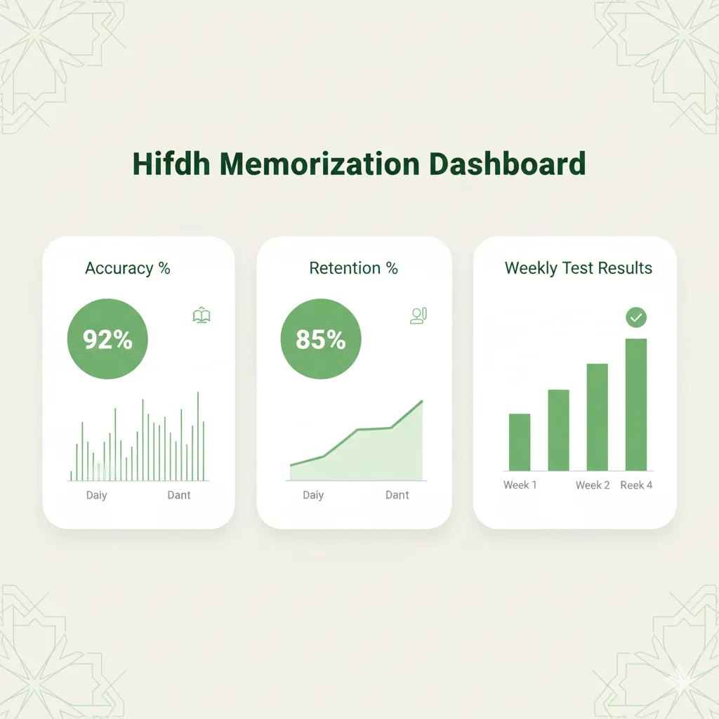 Quran memorization app on smartphone.