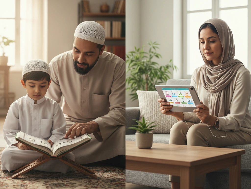 Comparison of Noorani Qaida learning methods versus direct Quran recitation for beginners