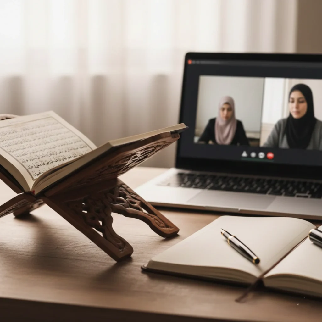 One-on-one online Tajweed class for beginners learning Quran recitation