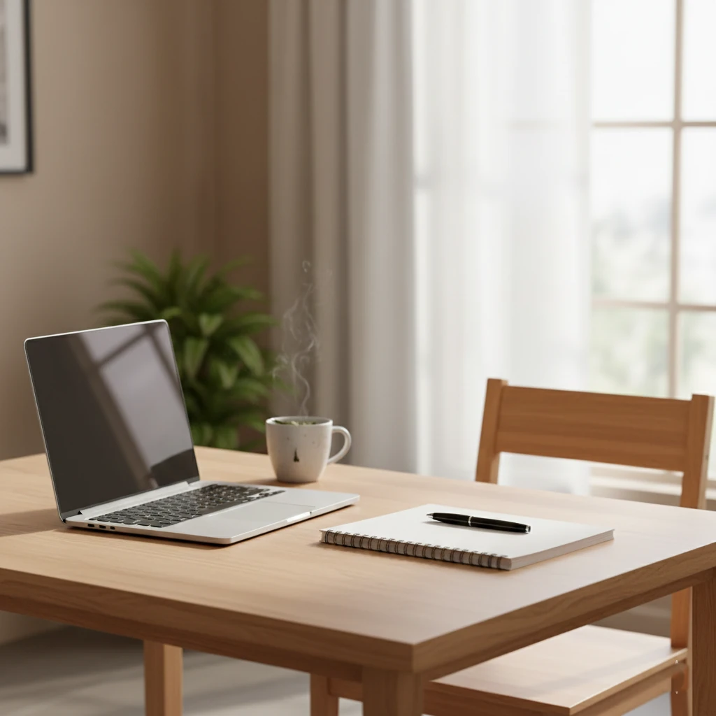 Laptop and notebook setup for starting an online Quran class from home