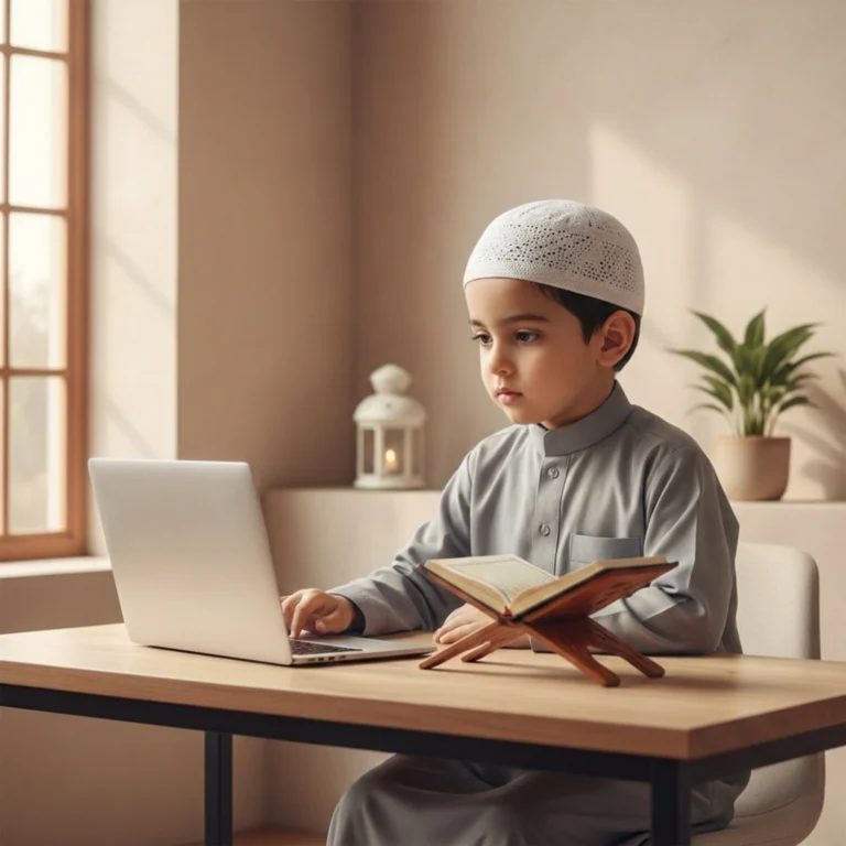 online hifz program student learning Quran memorization through live online class